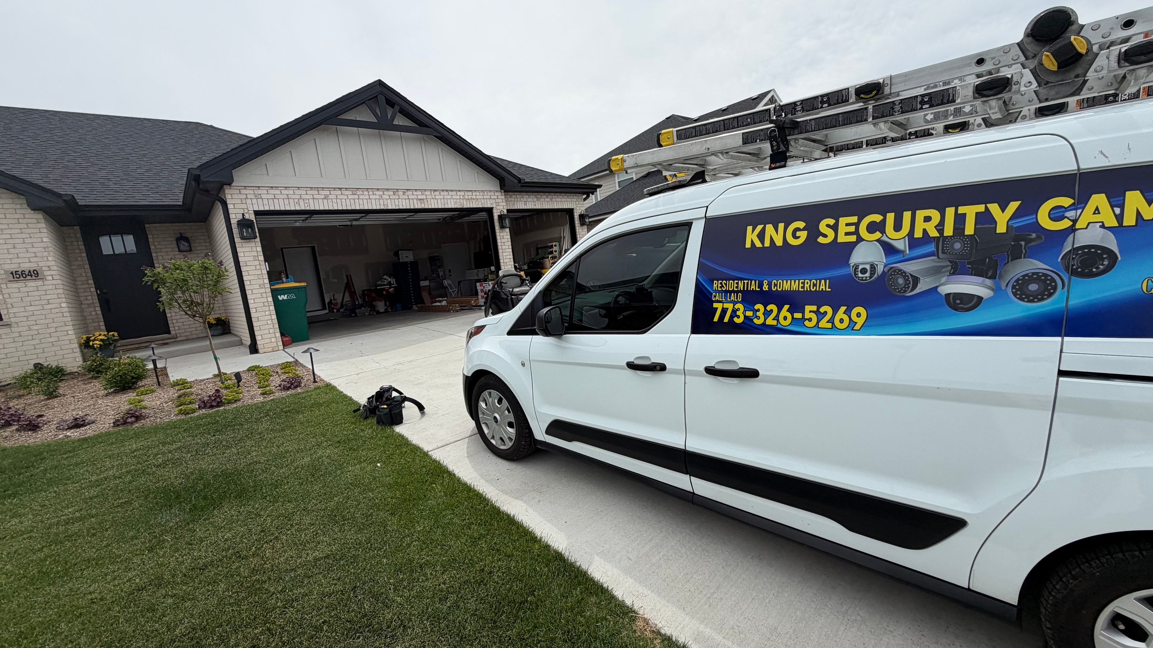 KNG Security Cameras team at job site